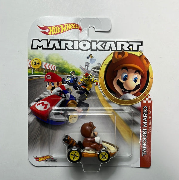 Hot Wheels Mario Kart Tanooki Mario w/ Standard Kart