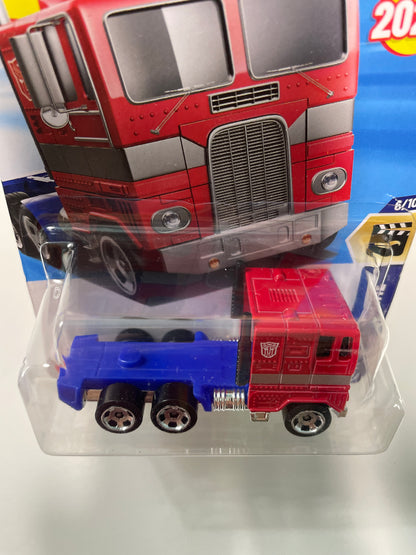 Hot Wheels 1/64 Transformers Optimus Prime Red & Blue