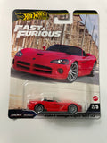 Hot Wheels 1/64 Fast & Furious 2003 Dodge Viper SRT 10 Red - Damaged Card