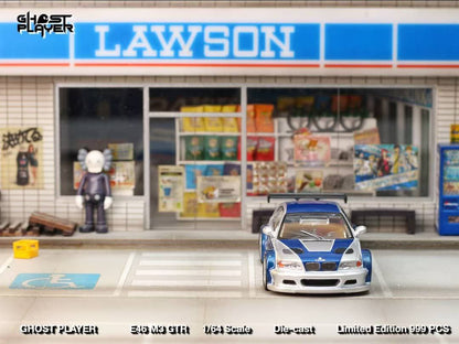 Ghost Player 1/64 BMW M3 E46 GTR Silver & Blue Need for Speed