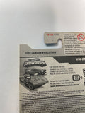 Hot Wheels 1/64 Factory custom Super Treasure Hunt 2008 Mitsubishi Lancer Evolution Orange w/ Black Wheels- Damaged Card