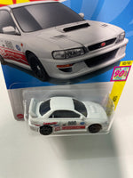 *Japan Card* Hot Wheels 1/64 '98 Subaru Impreza 22B-STI Version White - Damaged Card