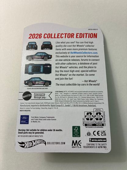 Hot Wheels 1/64 Mail In Collector Edition '78 Ford Escort RS 1800 MK2 Blue - JKD39-NK910