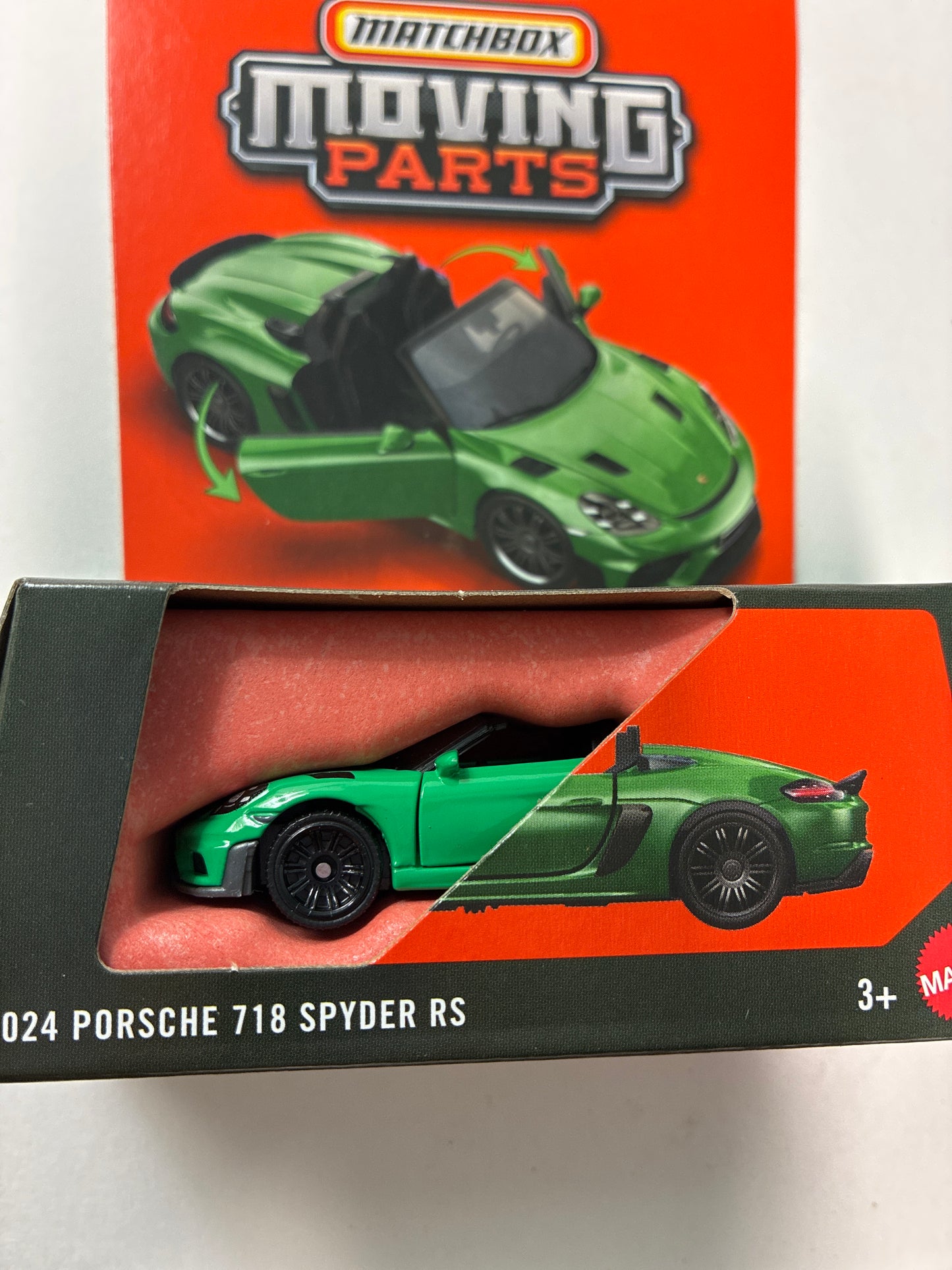 Matchbox 1/64 Moving Parts 2024 Porsche 718 Spyder RS Green - JHV66