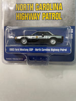 Greenlight x Acme 1/64 1993 Ford Mustang SSP - North Carolina Highway Patrol Black & Silver