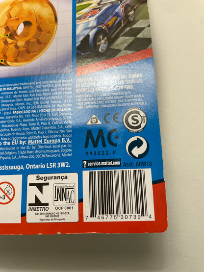 Hot Wheels 1/64 High Speed Wheels Track Stars Jet Threat 3.0 Yellow & Blue BDW21 - Damaged Box