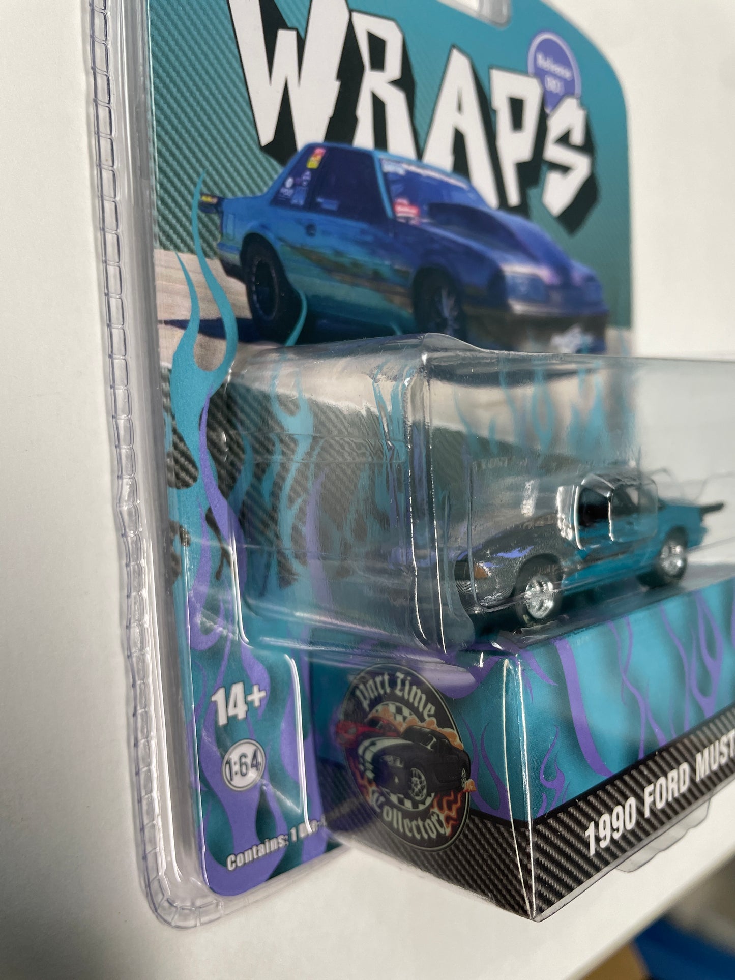 Greenlight 1/64 1990 Ford Mustang Blue - 51550