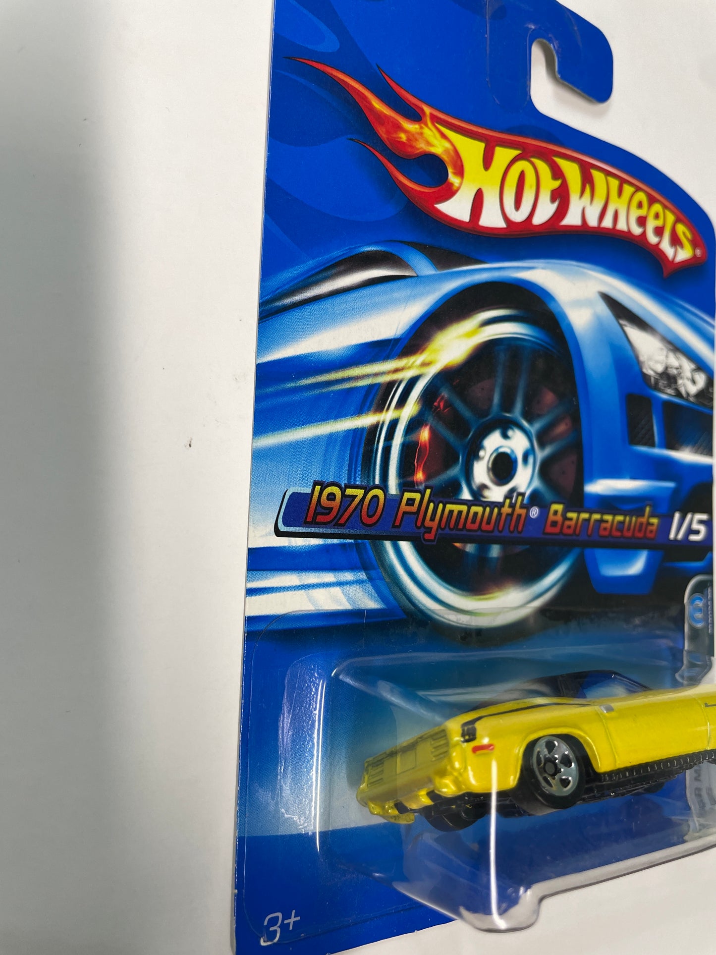 Hot Wheels 1/64 1970 Plymouth Barracuda Yellow - Damaged Box