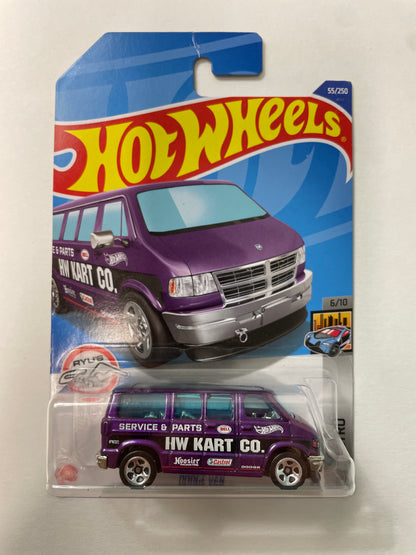 Hot Wheels 1/64 Dodge Van Purple - Damaged Box