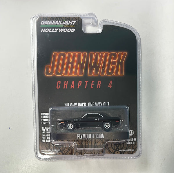 Greenlight Hollywood 1/64 John Wick Chapter 4 Plymouth Cuda Black