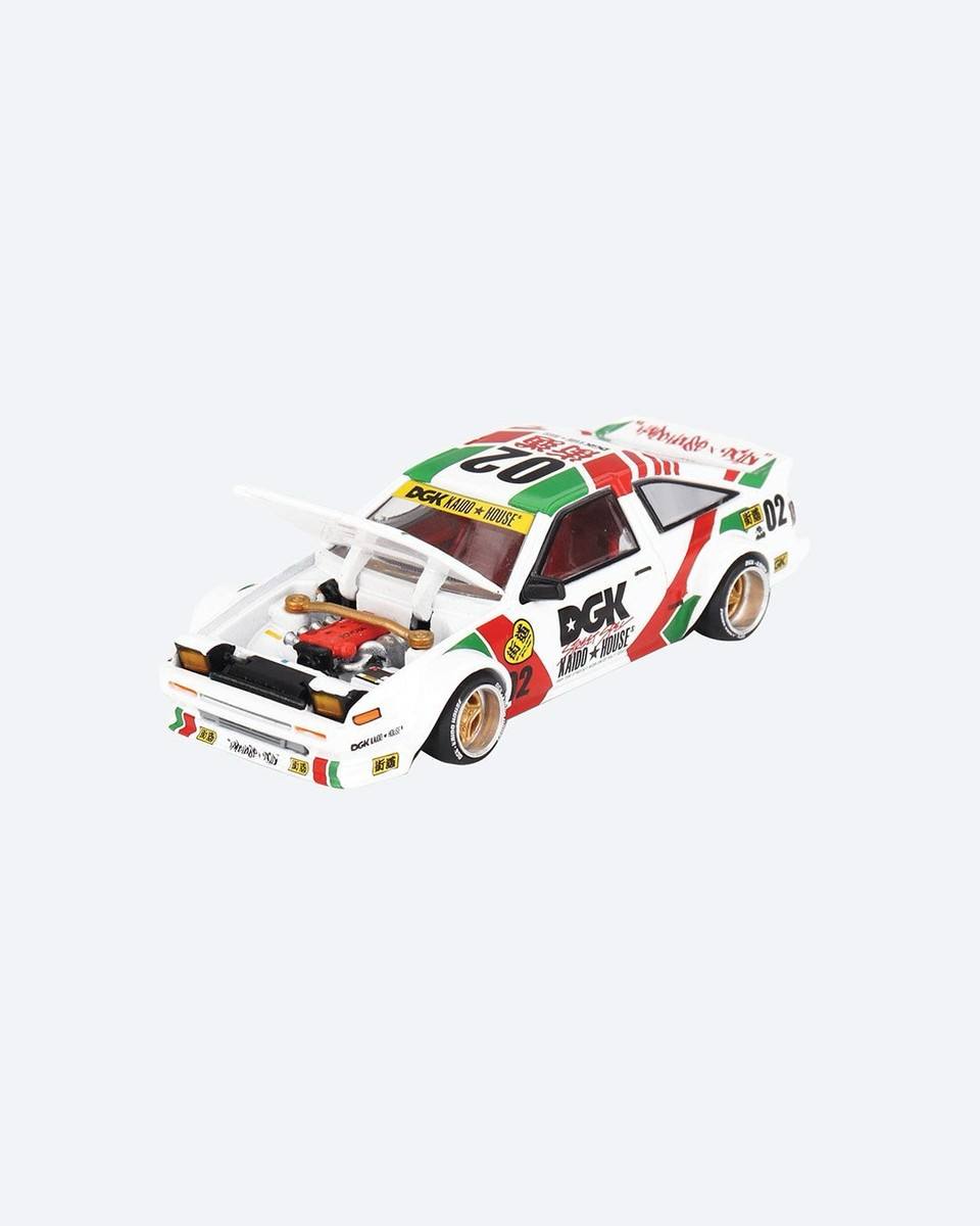 Mini GT x Kaido House 1/64 Toyota AE86 Sprinter Trueno DGK V1 Exclusive White & Green - KHMG201