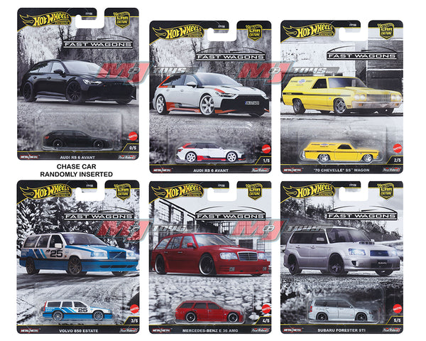 Hot Wheels 1/64 Car Culture Fast Wagons Case of 10 (FPY86-961J)