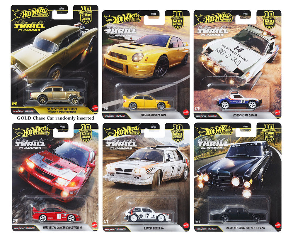 Hot Wheels 1/64 Car Culture Mix Q Thrill Climbers Case Of 10 (FPY86-961Q)