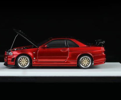 Time Micro 1/64 Nissan Skyline GT-R R34 Red