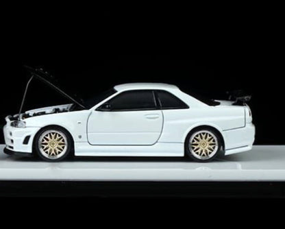 Time Micro 1/64 Nissan Skyline GT-R R34 White