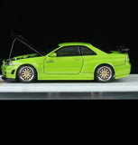 Time Micro 1/64 Nissan Skyline GT-R R34 Green