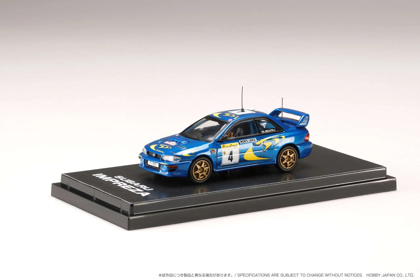 1/64 Hobby Japan HJR642041B SUBARU IMPREZA WRC 1997 #4 (MONTE CARLO) / WINNER