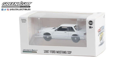 Greenlight 1/64 Hot Pursuit 1987 Ford Mustang SSP White