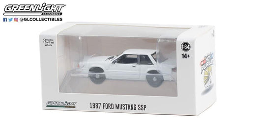 Greenlight 1/64 Hot Pursuit 1987 Ford Mustang SSP White