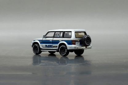 BM Creations 1/64 Mitsubishi Pajero Super Exceed Silver & Blue
