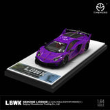 Time Micro 1/64 LBWK LB-Silhouette Lamborghini Aventador Tron Purple