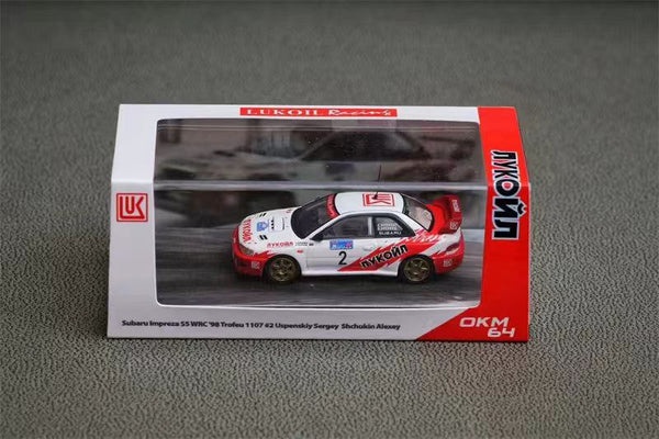 OKM 1/64 Subaru Impreza S5 WRC ‘98 Trofeu 1107 #2 Lukoil White/Red