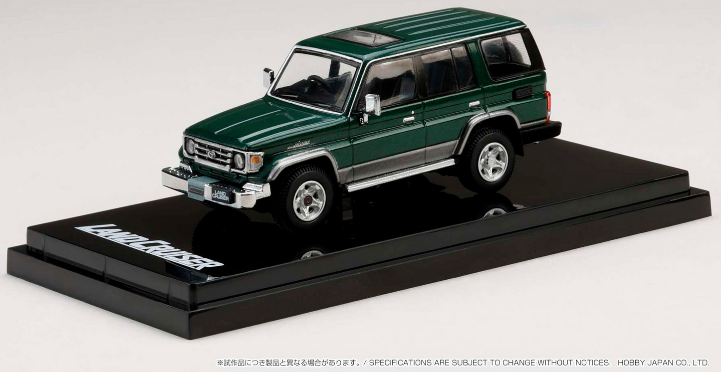 Hobby Japan 1/64 Toyota Land Cruiser 70 ZX 4Door 2001 Land Breeze Toning II Green
