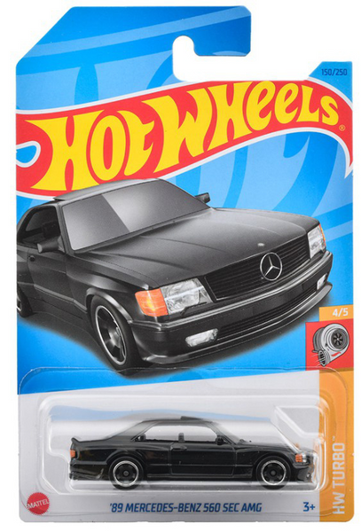 *Japan Card* Hot Wheels 1/64 Hot Wheels Basic Car '89 Mercedes-Benz 560 SEC AMG Black