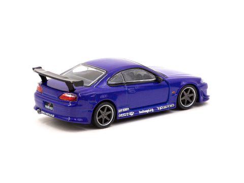 Tarmac Works Global64 1/64 1/64 VERTEX Nissan Silvia S15 Blue Metallic