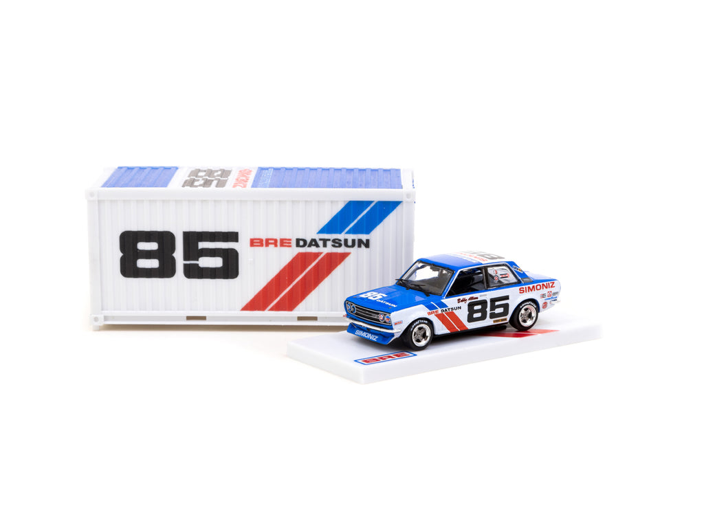 Tarmac Works Hobby64 1/64 BRE Datsun 510 Trans-Am 2.5 Championship 1972 #85 with Container