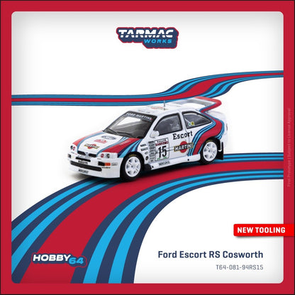 Tarmac Works 1/64 Ford Escort RS Cosworth WRC Rallye Sanremo 1994 #15 - HOBBY64 - T64-081-94RS15