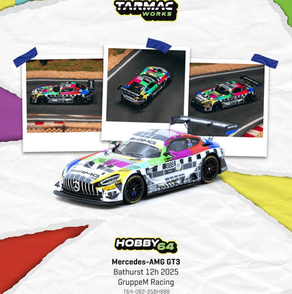 Tarmac Works 1/64 Mercedes-AMG GT3 Bathurst 12h 2025 GruppeM Racing Maro Engel / Mikaël Grenier / Maxime Martin White - HOBBY64 - T64-062-25BH888