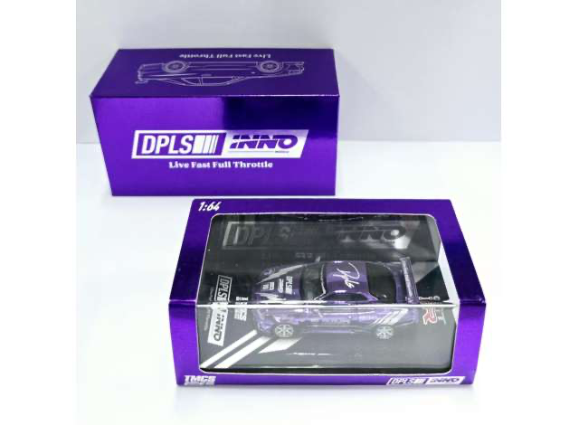 Inno64 1/64 Nissan Skyline GT-R R34 DPLS Purple Chrome - IN64-DPLS-R34-TMCS25
