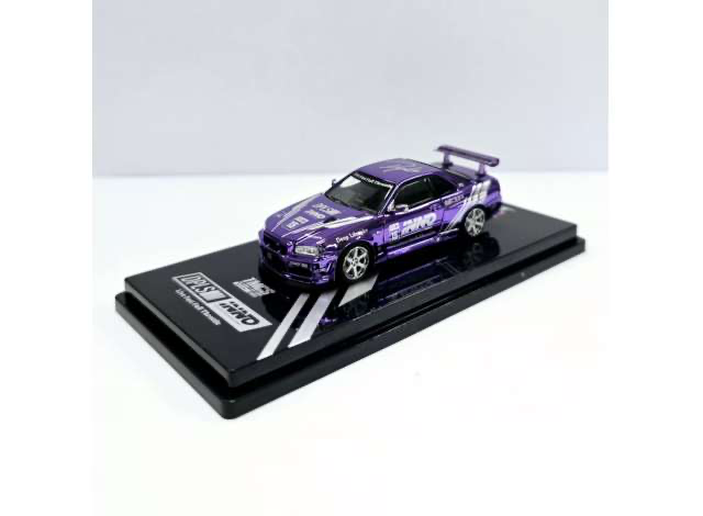 Inno64 1/64 Nissan Skyline GT-R R34 DPLS Purple Chrome - IN64-DPLS-R34-TMCS25