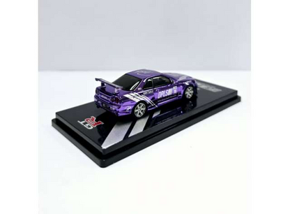 Inno64 1/64 Nissan Skyline GT-R R34 DPLS Purple Chrome - IN64-DPLS-R34-TMCS25