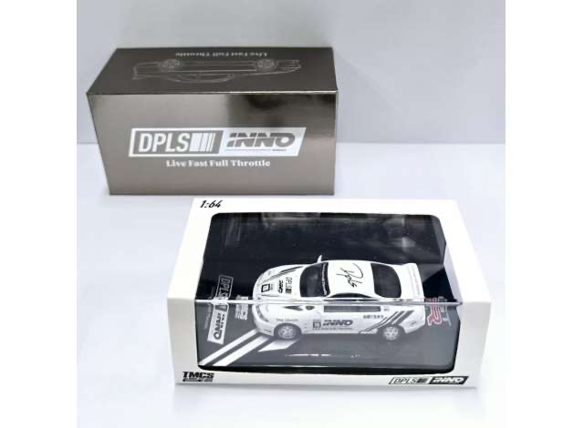 Inno64 1/64 Nissan Skyline GT-R R33 DPLS White & Black - IN64-DPLS-R33-TMCS25