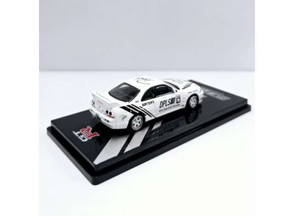 Inno64 1/64 Nissan Skyline GT-R R33 DPLS White & Black - IN64-DPLS-R33-TMCS25