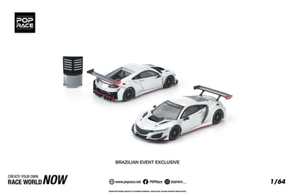Pop Race 1/64 Honda NSX GT3 Evo22 Silver- PR64-0445