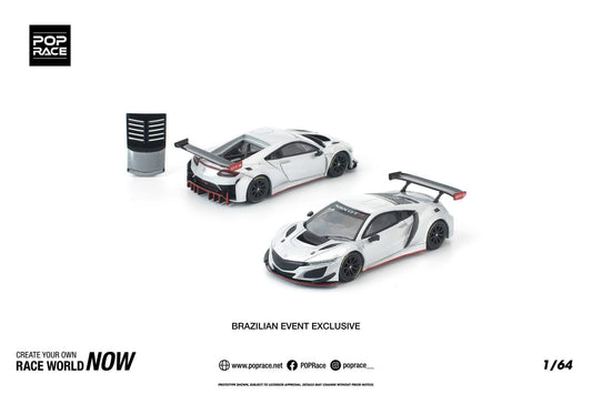 Pop Race 1/64 Honda NSX GT3 Evo22 Silver- PR64-0445
