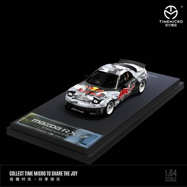 Time Micro 1/64 Mazda RX-7 Rocket Bunny Red Bull Grey & Black – Flipn ...