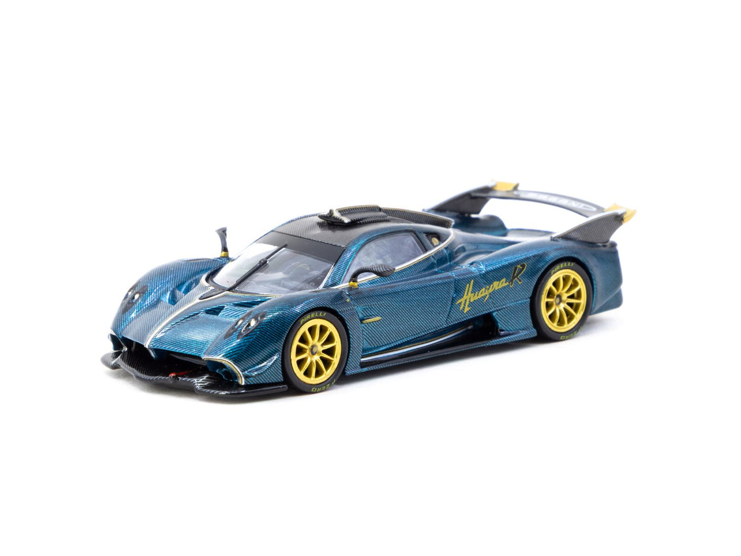 Tarmac Works 1/64 Pagani Huayra R Turquoise Carbon Fiber Global64 - T64G-TL035-TCF