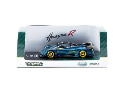 Tarmac Works 1/64 Pagani Huayra R Turquoise Carbon Fiber Global64 - T64G-TL035-TCF