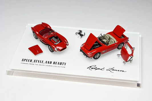 GFCC 1/64 Ferrari From Ralph Lauren Collection 250 GT SWB California Spyder Chassis 2167GT & 259 Testa Rossa Chassis 0734) Set of 2 Red - Open Box