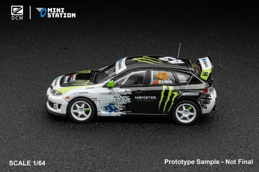 Mini Station 1/64 Subaru WRX STI #43 White & Black