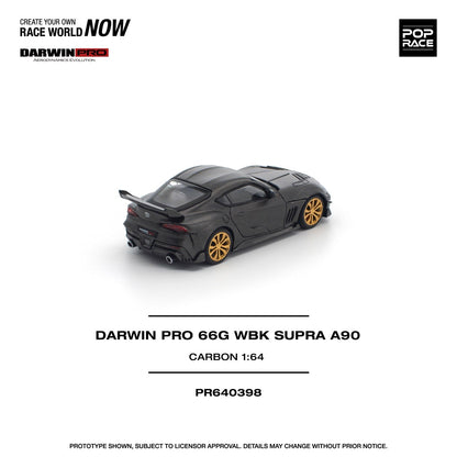 Pop Race 1/64 Darwin Pro Toyota Supra A90 Black Carbon - PR64-0398