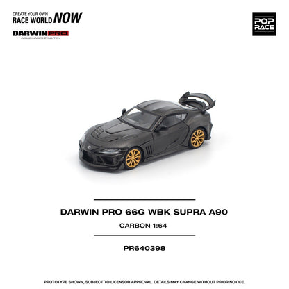 Pop Race 1/64 Darwin Pro Toyota Supra A90 Black Carbon - PR64-0398