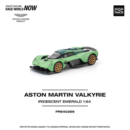 Pop Race 1/64 Aston Martin Valkyrie Iridescent Emerald Green - PR64-0269