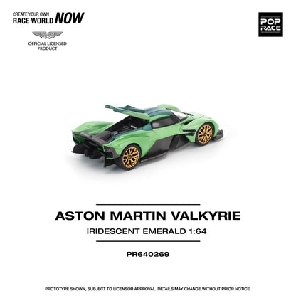 Pop Race 1/64 Aston Martin Valkyrie Iridescent Emerald Green - PR64-0269