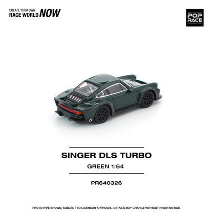 Pop Race 1/64 Singer DLS Porsche Turbo Green - PR64-0326