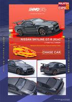 Inno64 1/64 Nissan Skyline GT-R (R34) Z-Tune Full Carbon Malaysia Diecast Expo 2023 Event Edition Black